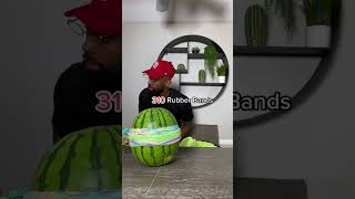 Watermelon Rubber band Challenge shorts [upl. by Anelrac435]