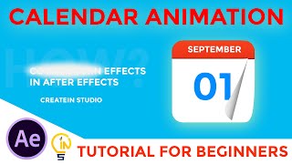 Calendar AnimationCC Page turnAfterEffectsTutorial Createin studio [upl. by Redna]