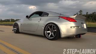 RAW Nissan 350z HR Exhaust  Tomei Expreme Ti Exhaust Start UpRevs2 Step Fly Bys [upl. by Dickenson14]