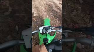 Riding a Kawasaki 110 R in the woods ￼ [upl. by Keller]