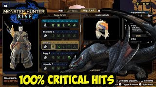 Best High Rank Longsword Build 100 Affinity  Monster Hunter Rise [upl. by Pepper]