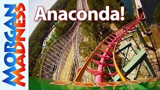 Anaconda Roller Coaster At Kings Dominion  Front Seat POV [upl. by Yrehc]