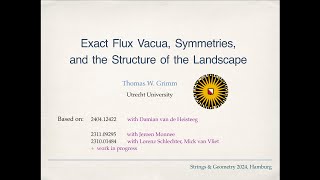 Thomas Grimm  Exact Flux Vacua Symmetries and the Structure of the Landscape [upl. by Aicilaanna]