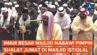 Momen Imam Masjid Nabawi Syekh Ahmad Pimpin Shalat Jumat di Istiqlal [upl. by Neirda]