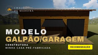 KIT PRÉFABRICADO MODELO GALPÃOGARAGEM  RECOMENDAÇÃO DE CASAS [upl. by Job]