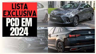 5 CARROS PCD SEDANS COM TODAS AS ISENÇÕES EM 2024 [upl. by Cardie]