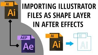 Importing Illustrator Files as Shape Layers in After Effects  AI  AE  Tutorials [upl. by Liscomb]