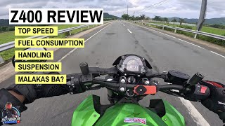 Kawasaki Z400 First Ride Review Top Speed Handling SuspensionFuel Consumption Boybakal Motovlog [upl. by Asilav224]