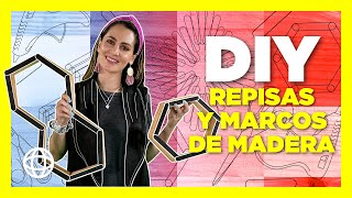 DIY Repisas y espejo con marco de madera decoración [upl. by Cavan418]