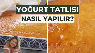 YOĞURT TATLISI TARİFİ  İrmiksiz Yoğurt Tatlısı Nasıl Yapılır Yoğurt Tatlıları  Revani  Tarifleri [upl. by Hamirak358]