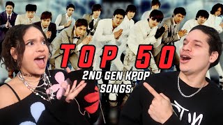 Waleska amp Efra react to 50 LEGENDARY 2ND GENERATION KPOP SONGS [upl. by Hirza322]