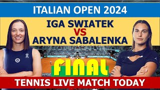 Aryna Sabalenka vs Iga Swiatek  2024 Italian Open [upl. by Aromas]