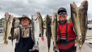 How To Catch Salmon Steelhead Walleye Boat fishing StClair River Moose Lodge Fishing Tournament [upl. by Trubow]