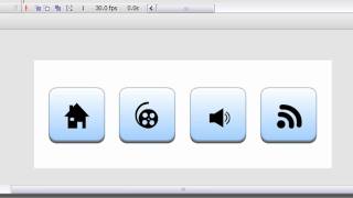 Audible Animated Movieclip Button Menu System Flash CS3 Tutorial  With Soundbooth CS4 [upl. by Anined]