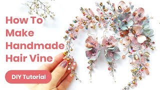 DIY Hair Accessory Handmade Idea Wedding or Graduation Outfit Spring Look 2020 [upl. by Lorelei]