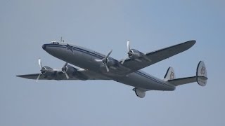 Lockheed L1049F Breitling Super Constellation Engine Start up Takeoff Flypast and Landing [upl. by Anitnatsnok630]