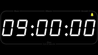 9 Hour  TIMER amp ALARM  1080p  COUNTDOWN [upl. by Asiram313]