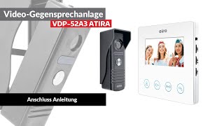 VideoGegensprechanlage Atira VDP52A3 – Anschlussanleitung  EuraTech [upl. by Elatnahc]