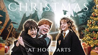 Spending Christmas at Hogwarts 🎄 Harry Potter inspired Ambience amp Music  Winter Snow and Magic ❄️ [upl. by Roeser]