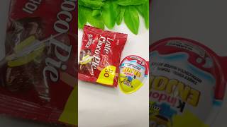 Lotte choco pie cake with kinder egg shortskinderchocolate [upl. by Siuoleoj]