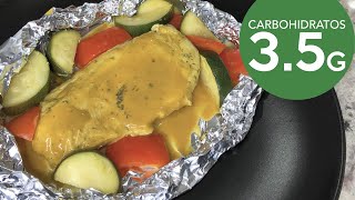 Pechuga de Pollo con Verduras keto  Pescado con Verduras Empapelado Recetas Keto [upl. by Eidnew]