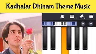 Kadhalar Dhinam Theme Piano Notes  Perfect Piano Tamil Songs [upl. by Colburn]