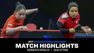 Anna Hursey vs Marwa Alhodaby  WS Qual  WTT Star Contender Doha 2024 [upl. by Keriann]