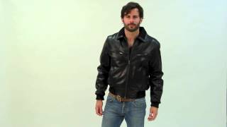 Blouson en cuir noir Orlando VERAZZANO [upl. by Balas]