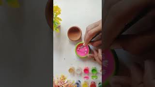 Diwali Special Diya Decoration ideas painting artideas art diwalidecor tranding [upl. by Secnarfyram]