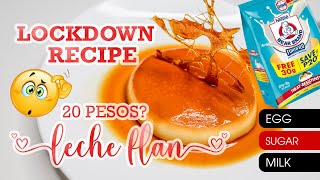 HOW TO MAKE 20 PESOS LECHE FLAN  BEAR BRAND LECHE FLAN  LOCKDOWN RECIPE [upl. by Liddy]