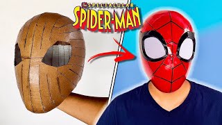 Cómo Hacer la MÁSCARA de SPECTACULAR SPIDERMAN de Cartón  DIY  Spectacular SpiderMan Mask [upl. by Greabe]