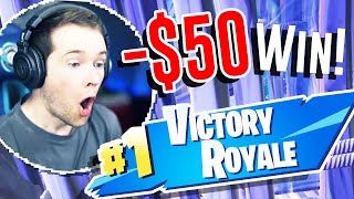 Fortnite VICTORY ROYALE costs me 50 [upl. by Stegman]