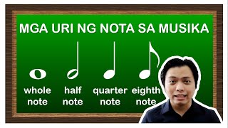 Pagkilala sa mga Uri ng Nota sa Musika │ Types of Musical Notes in Filipino  MUSIC 4 5 6 [upl. by Esmond614]