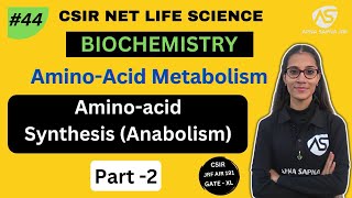 Aminoacid synthesisAnabolism  Biochemistry  CSIR NET LIFESCIENCE [upl. by Beltran592]