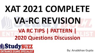 Complete verbal revision for XAT exam  2020 verbal paper discussion  Important tips for XAT [upl. by Bacchus]