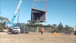 Hoek Modular Homes  Crane positioning a Modular Home [upl. by Trixie]