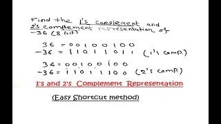 1s and 2s complement RepresentationShortcut in Hindi  MCS012 [upl. by Esta641]