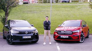 VW ID4 GTX vs Skoda Enyaq 80x  RANGE TEST [upl. by Ruprecht]