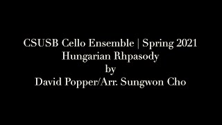 CSUSB Cello Ensemble directed by Esther Back Hungarian Rhapsody by David Popper  Arr Sung Wan Cho [upl. by Eanod]