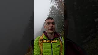 We are not skiing this weekend mountains hiking outdoors nature fog skiing fall autumn [upl. by Mya]