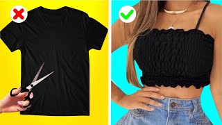 9 Ideias Brilhantes Fáceis para Transformar Roupas Velhas Em Novas Calça jeans vestido camisa Diy [upl. by Francine]