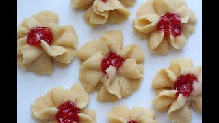 Video 99 How to make flower shaped butter cookies home  step by step [upl. by Htir]