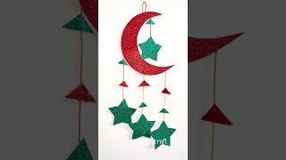 Moon and star wall hanging  Christmas decorations New year decor stardecor shorts craft diy [upl. by Durante]