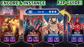 DETAILED F2P GUIDE AND STRATS FOR ENCORE AND INSTANCE MISSIONS [upl. by Elyk]