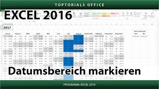 Datumsbereich im Kalender markieren  Download Excel [upl. by Ellesor]