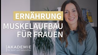 Muskelaufbau für Frauen  die richtige Ernährung  Tipps für einen gesunde FitnessErnährung 💪🥗🥘 [upl. by Hahsi]