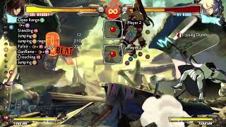 GGXRD Dustloop example using Runflame 2366P [upl. by Netsirc497]