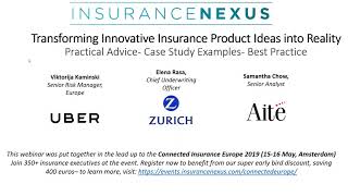 Webinar Transforming Innovative Insurance Product Ideas into Reality [upl. by Mcarthur]