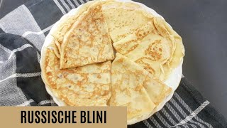 russische Pfannkuchen BliniBlinyBlintschiki Блины  russische Rezepte [upl. by Oyam]