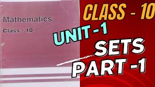 class 10 first chapter quotSETSquot Exercise solution part  1 [upl. by Damal432]